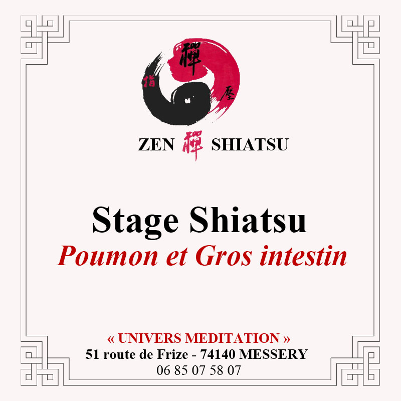 Stage Shiatsu 2024 - Poumon et gros intestin